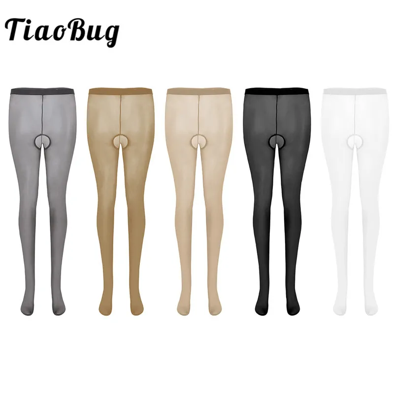 TiaoBug женское нижнее белье с открытой промежностью эротические колготки шелковые