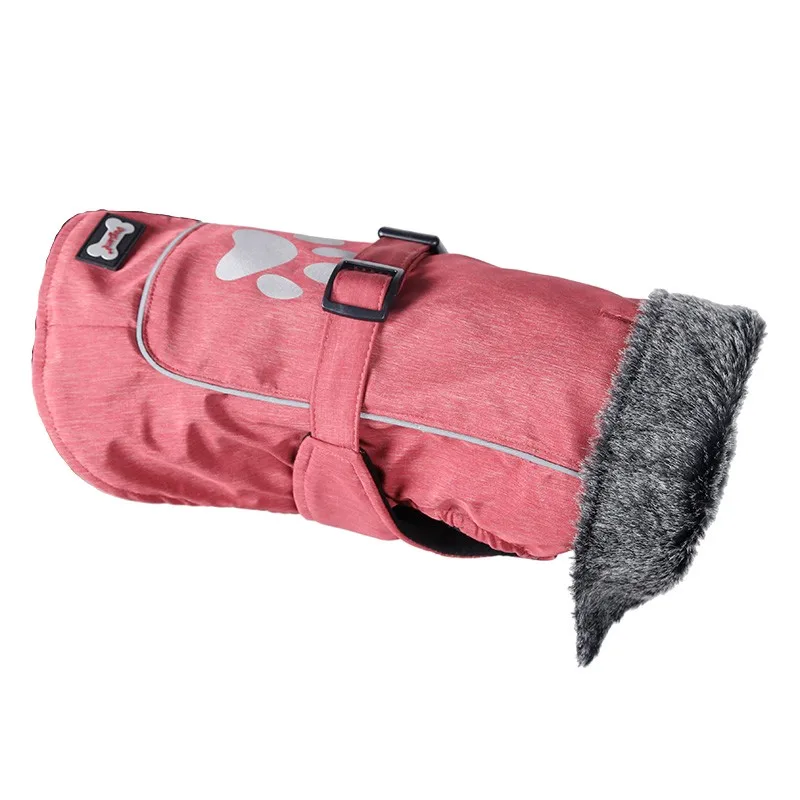 Зимняя куртка для больших собак пальто утолщенная водонепроницаемая одежда