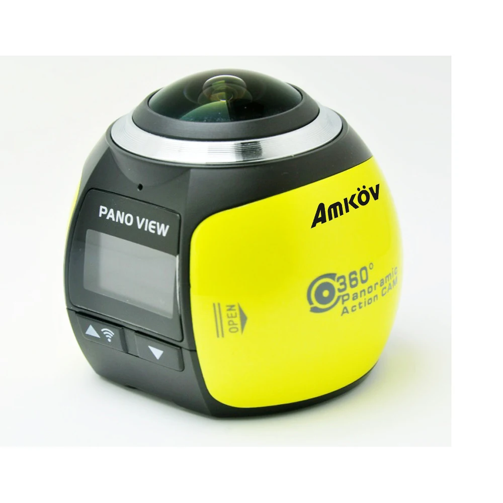 Amkov 4K 360 панорамная камера Ultra HD Wifi 2448*2448 Экшн-камера водонепроницаемая Спортивная камера для вождения VR