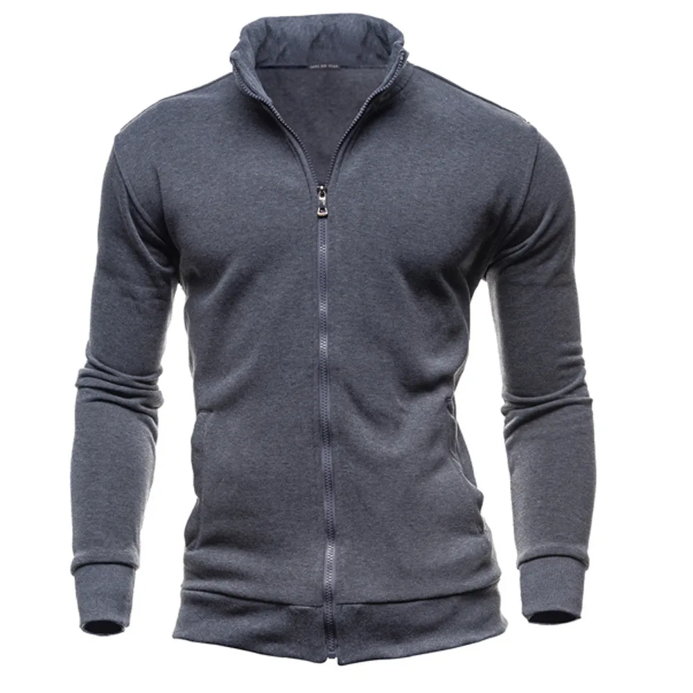 Dark Grey Распродажа, Брендовые повседневные мужские куртки и пальто, мужские осенне-зимние спортивные кардиганы на молнии, толстовки, топы, куртки, пальто - Цвет: Dark Grey
