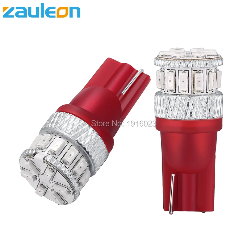 Zauleon 2 шт. супер яркий T10 194 W5W красный светодиодный индикатор для салона автомобиля