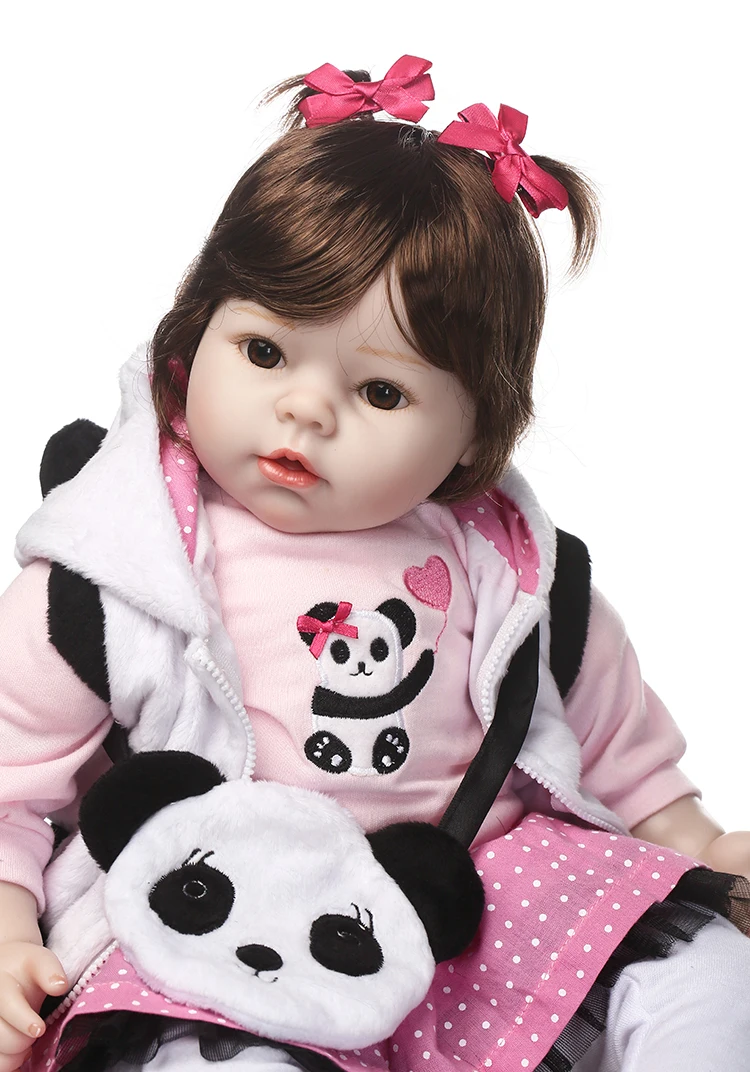 New 20inch Baby Doll With Giraffe Full Body Silicone Vinyl Adorable Lifelike Toddler Bonecas Girl Kid Bebe Reborn | Игрушки и хобби