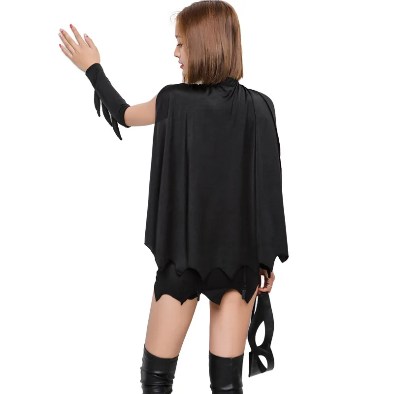 Лидер продаж пикантные черные женские Бэтмен Хэллоуин костюм фильм супергерой