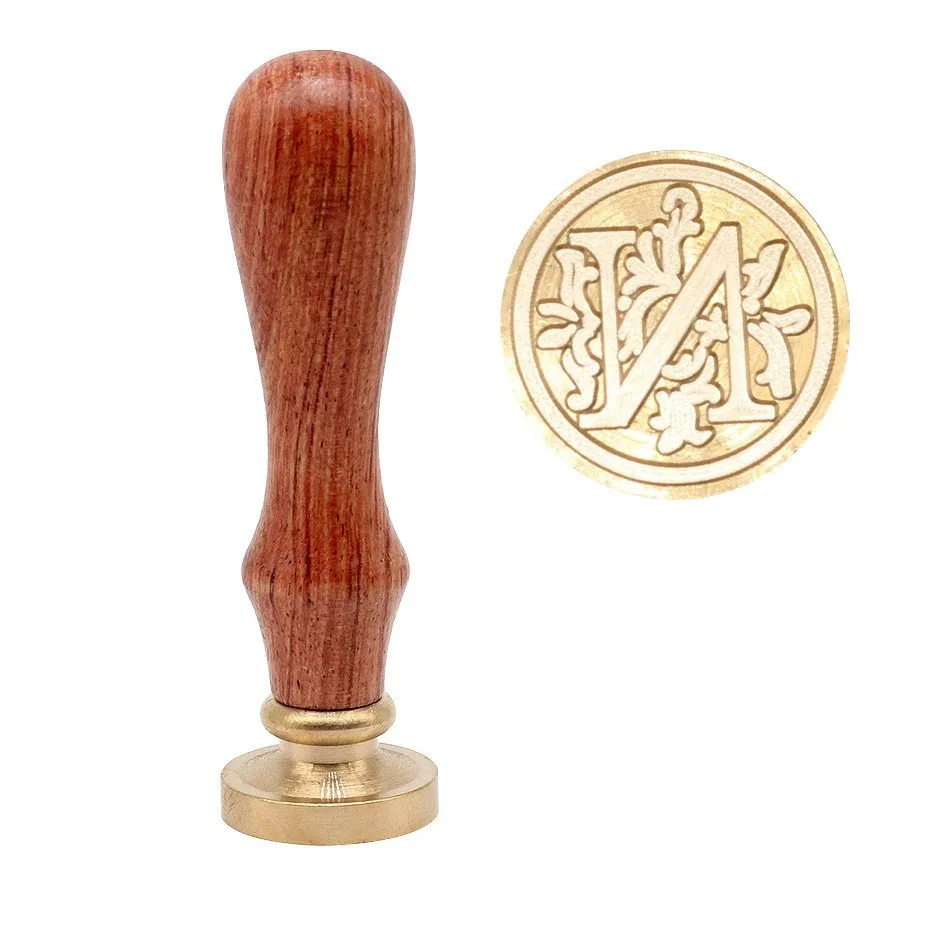 N Retro Letter A-X Sealing Classic Initial Wax Seal Stamps Alphabet DIY Decorative Letter Wedding Greeting Card Wooden Stamps - Цвет: N