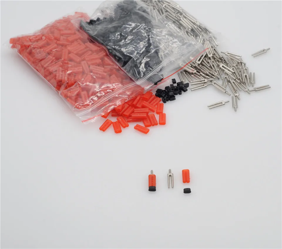 

21mm Dental Lab Supplies Master Twin Double II Pins & Red Plastic Sleeves