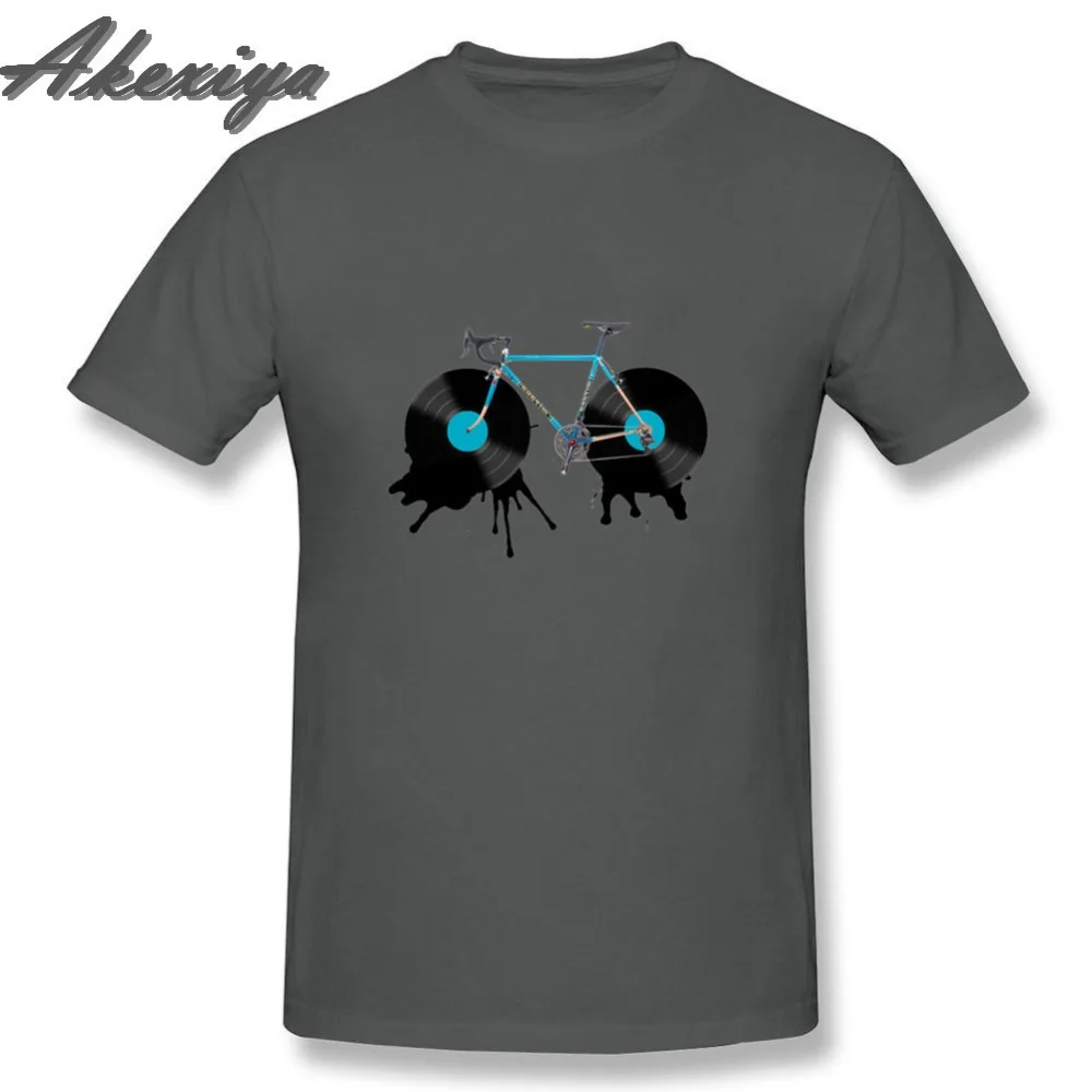 Лето 2019 Мужская футболка с принтом велосипеда музыкальный дизайн модные