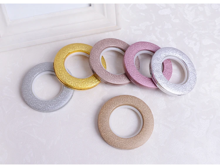 80 шт. круглые пластиковые малошумные Кольца для штор матовые хромированные