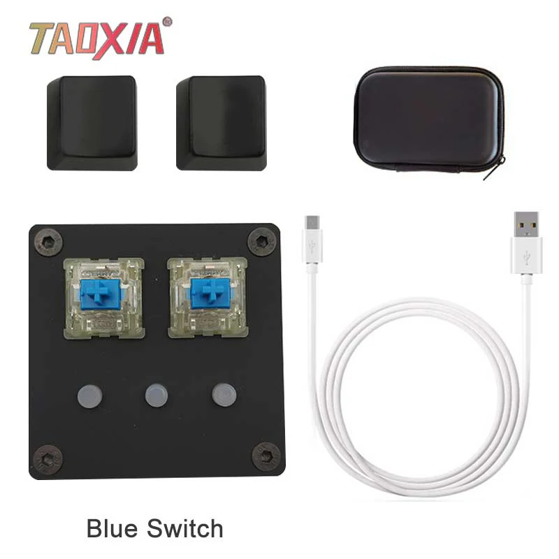 blue switches DIY USB 2,0 с подсветкой вишневые механические клавиатуры с программным обеспечением черный OSU V4 Для Windows 5 Кнопка игровая клавиатура - Цвет: blue switches