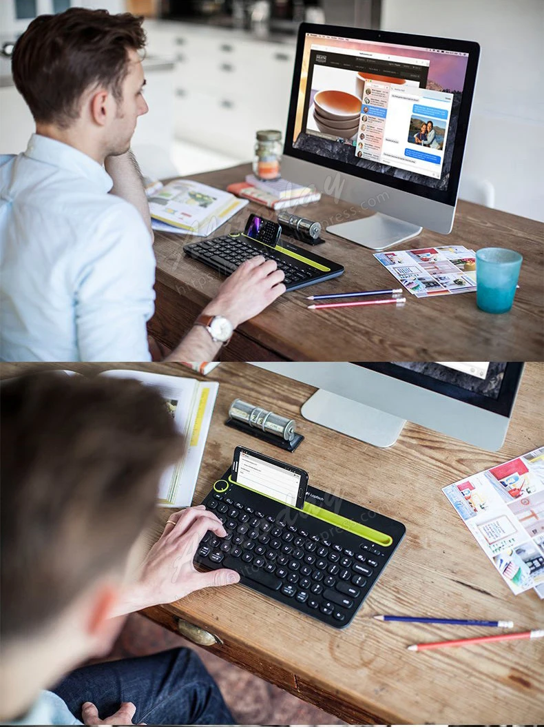 Logitech K480 Bluetooth клавиатура мобильный Mac планшет ноутбук мульти-устройство общий домашний офис портативный беспроводной K380 обновление
