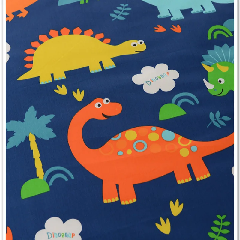 50*40 см с принтом Dinasour Дети саржа хлопчатобумажная ткань, Лоскутная Ткань, DIY шитье стеганое жир четверти материал для ребенка и ребенка