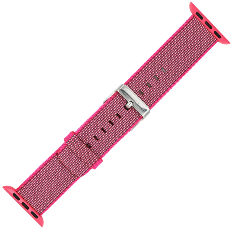 Ремешок nato для apple watch band apple watch 5 4 3 2 1 44 мм/40 мм 42 мм 38 мм iWatch ремешок для часов тканый нейлоновый браслет blet - Цвет ремешка: pink