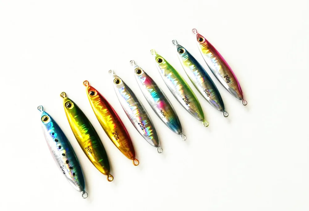 

5PCS Deep sea Jigging Fishing Ocean Boat Rock Beach Metal Jig Jigbait Spoon Lure baits 10g 15g 20g