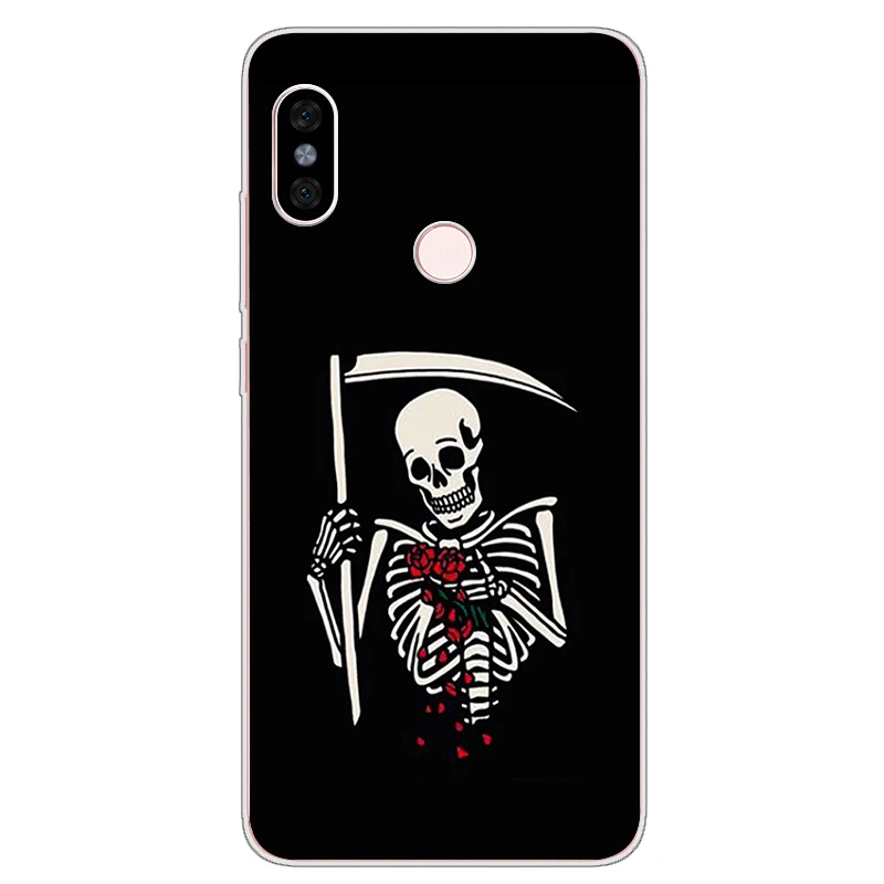 ciciber Phone Case for Xiaomi Mix Max 3 2 2s Cover Mi A2 9 8 6 5 F1 A1 5X 6X 5c 5s Lite Plus Pro SE Human Skeleton |