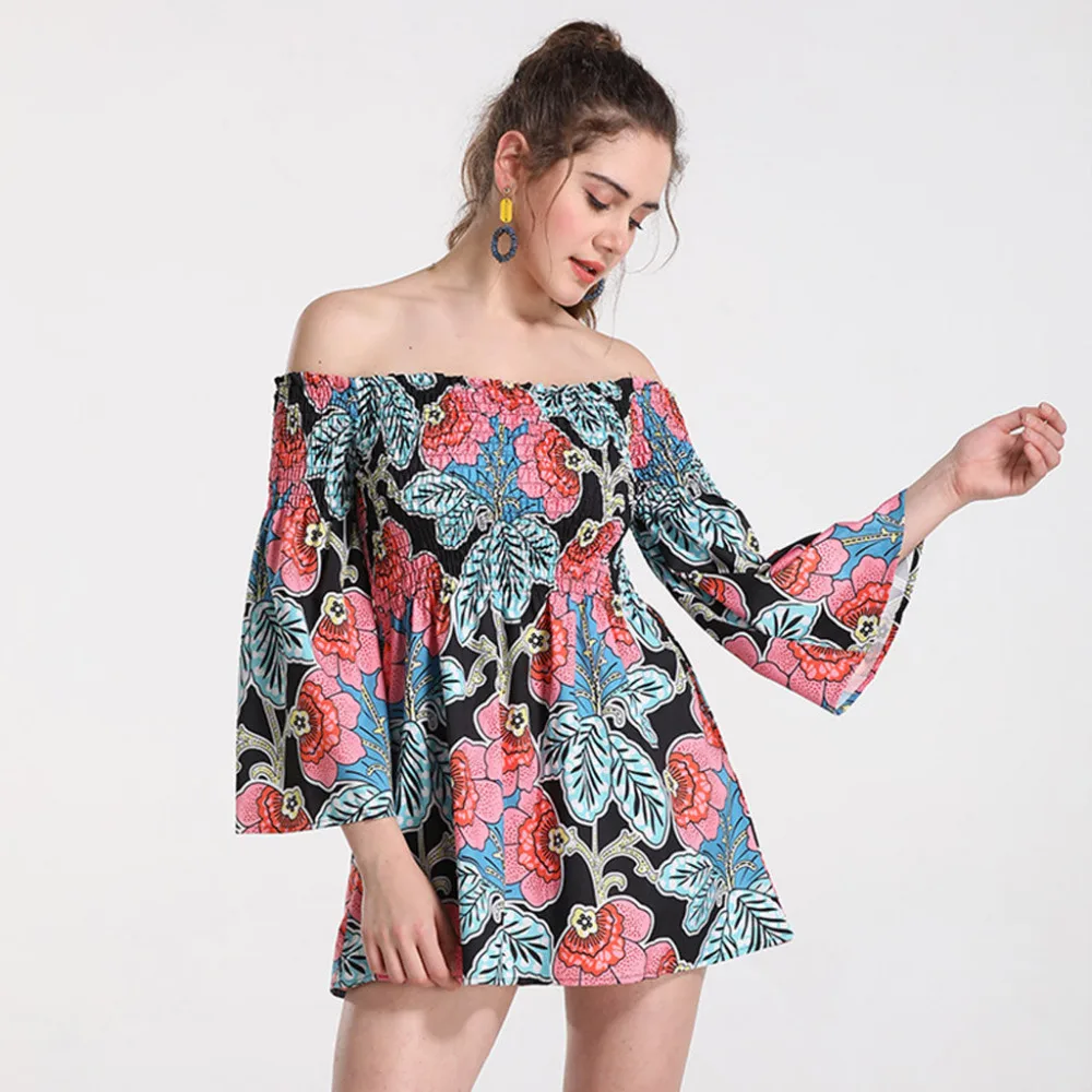 Ropa mujer 2019 летние vestidos verano женские платья Boho богемные африканские элементы с