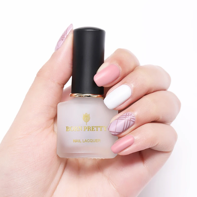 Базовое покрытие для ногтей BORN PRETTY матовое 2 в 1 лак 6 мл прозрачный цветной