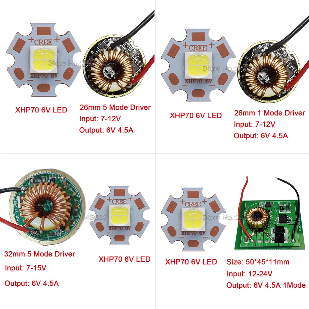 Cree XHP70 6V холодный белый нейтральный теплый высокомощный светодиодный излучатель