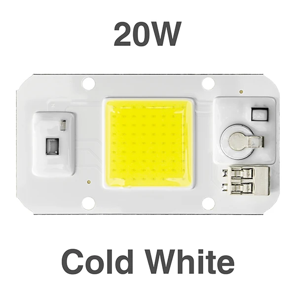 20W Cold White Умный IC светодиодный COB чип 50 Вт 30 Вт 20 Вт AC110V AC220V светильник для выращивания DIY дневной белый теплый белый холодный белый с регулируемой яркостью полный спектр светодиодный чип - Испускаемый цвет: 20W Cold White
