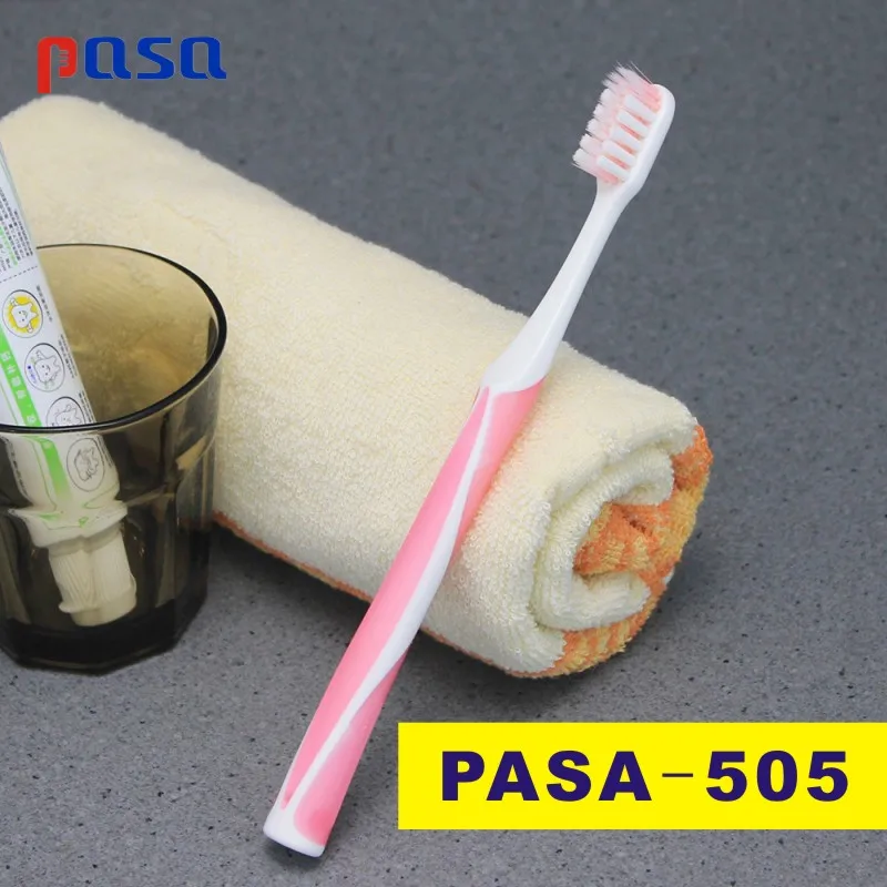 PASA505-Random Color PASA 1 шт. двойная ультра мягкая зубная щетка супер мягкая нано щетка уход за полостью рта нано-антибактериальная зубная щетка экологичная - Цвет: PASA505-Random Color