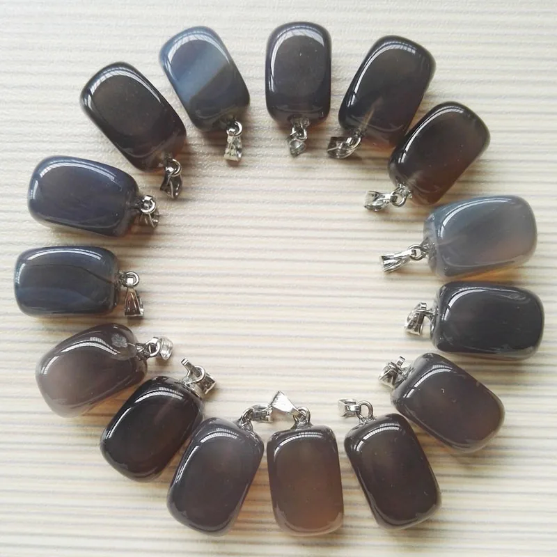 

Wholesale Good quality Natural gray onyx stone pendants Irregular shape charms for jewelry necklace making 36pcs/lot