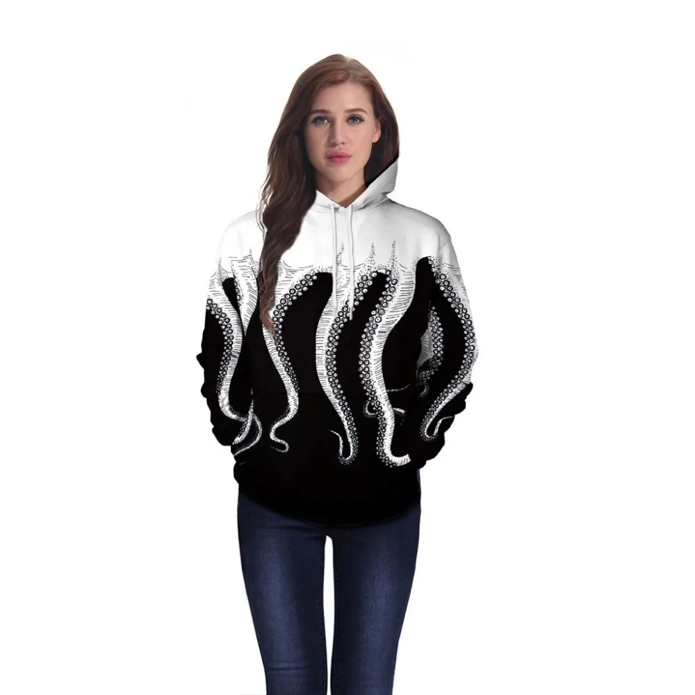 Зимний свитер Осьминог с принтом взрывы повседневные универсальные Топы Косплей
