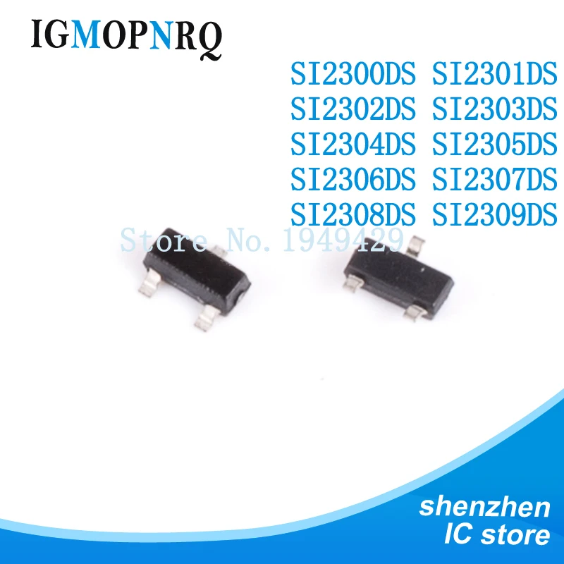 100 шт. транзистор SI2300DS SI2301DS SI2302DS SI2303DS SI2304DS SI2305DS SI2306DS SI2307DS SI2308DS SI2309DS SOT-23 new MOS FET |