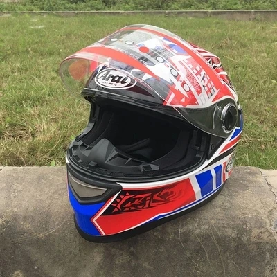 Limited Top Fashion Arai Personality Helmet Motorcycle Double Lens Racing Street Car Men's And Women's Full Coverage. | Автомобили