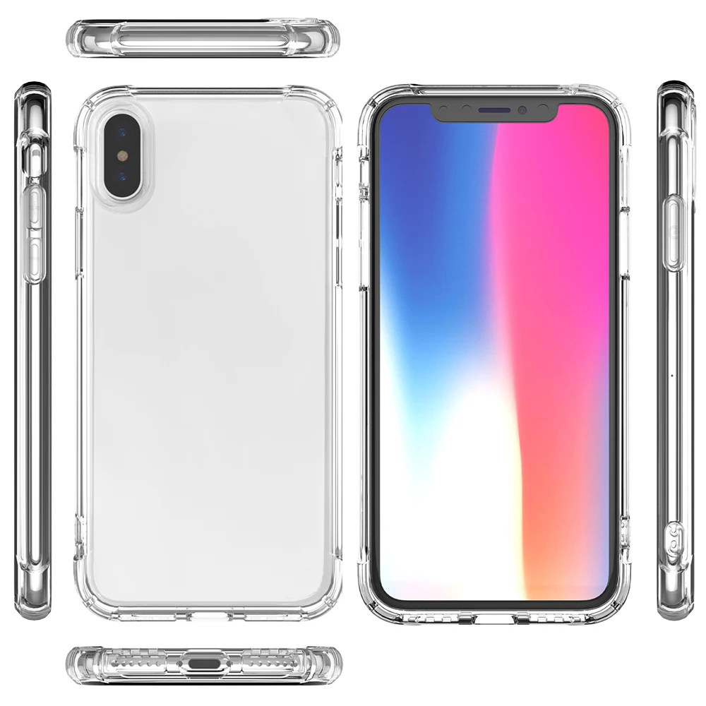 Чехол для iphone X Силиконовый мягкий чехол на воздушной подушке противоударный
