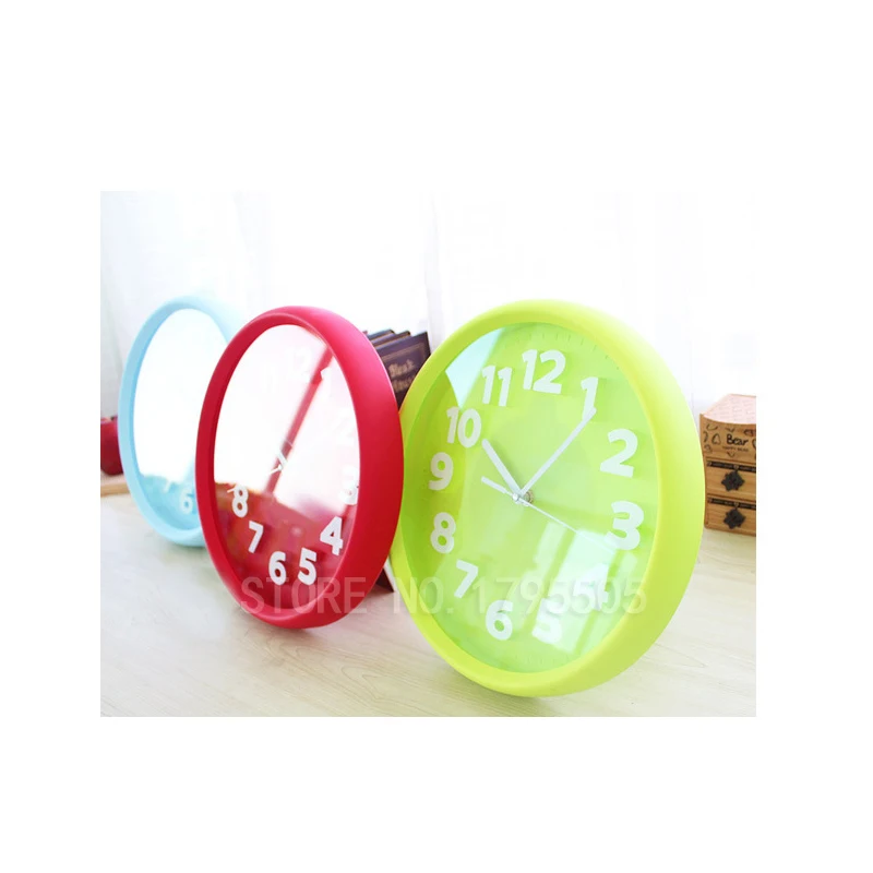 3D модные конфеты настенные часы круговые цифровые бесшумные Современный дизайн