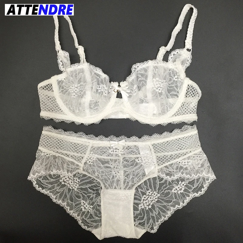 Женский прозрачный бюстгальтер ATTENDRE ультратонкое кружевное нижнее белье с