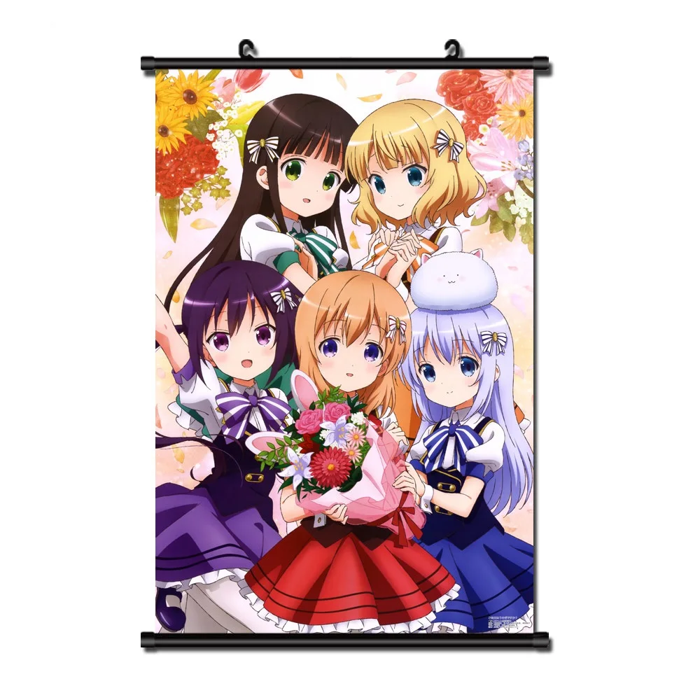 Японское аниме Gochuumon wa Usagi Desuka постер на стену 40x60 см | Дом и сад
