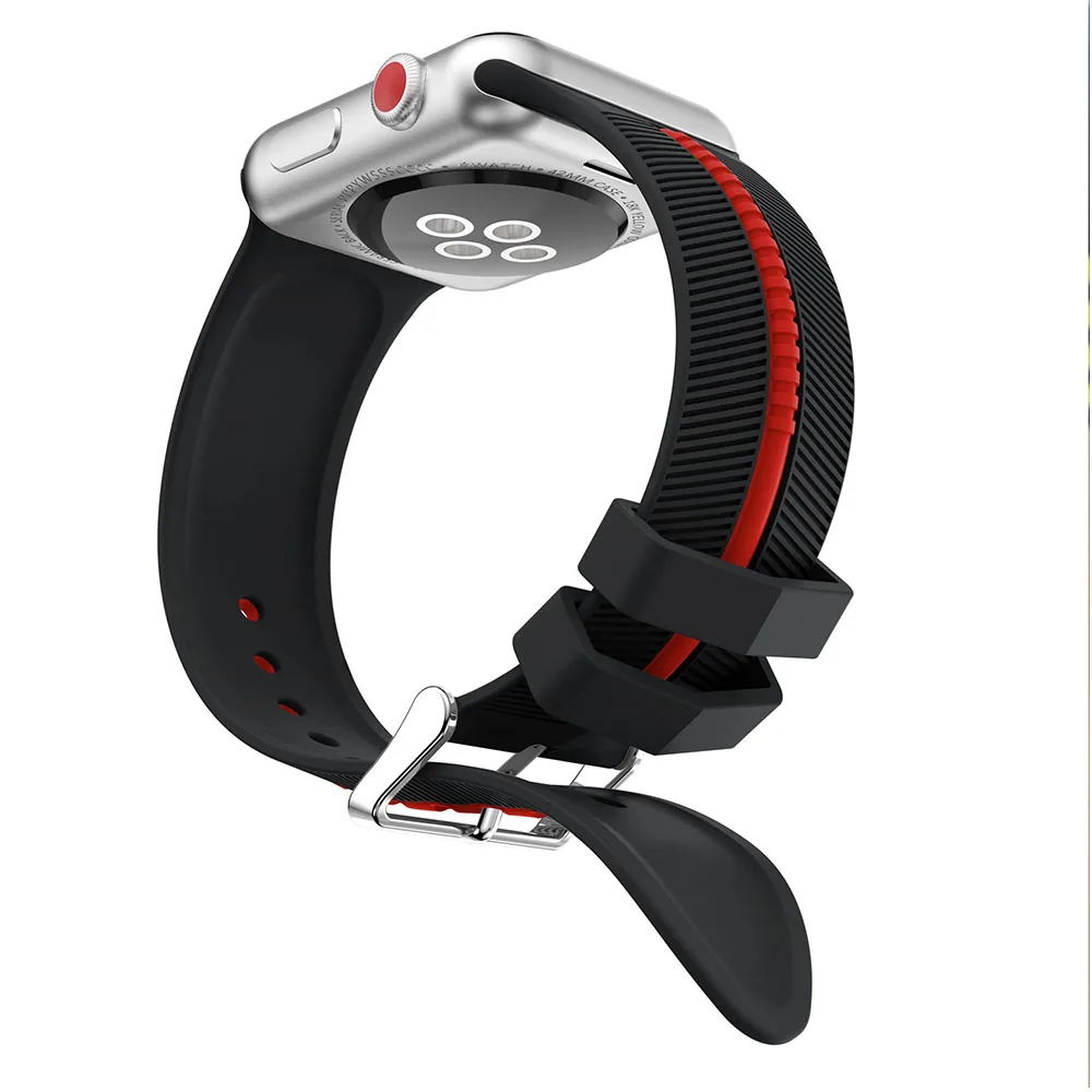 Резиновый ремешок для часов Apple Watch Series 4 ремешок для часов Apple watch 42 мм серия 4 сменный ремешок на запястье