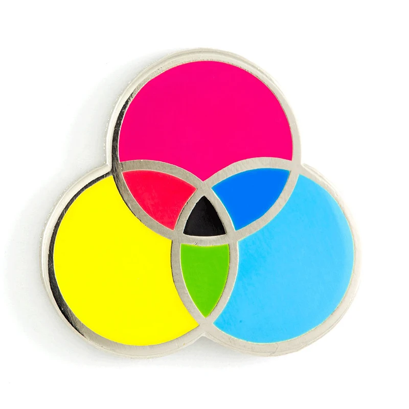 

CMYK художника цвет колеса эмаль Pin