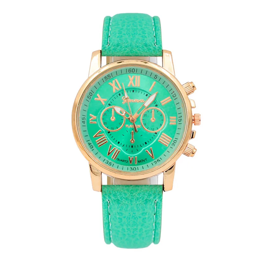 Новинка 2021 женские кварцевые часы цифровые в стиле Geneva с римскими цифрами