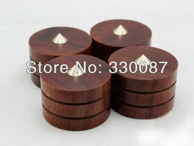 

3pcs Ebony Wooden Coppy Speaker Spike Isolation Cone Base Pad