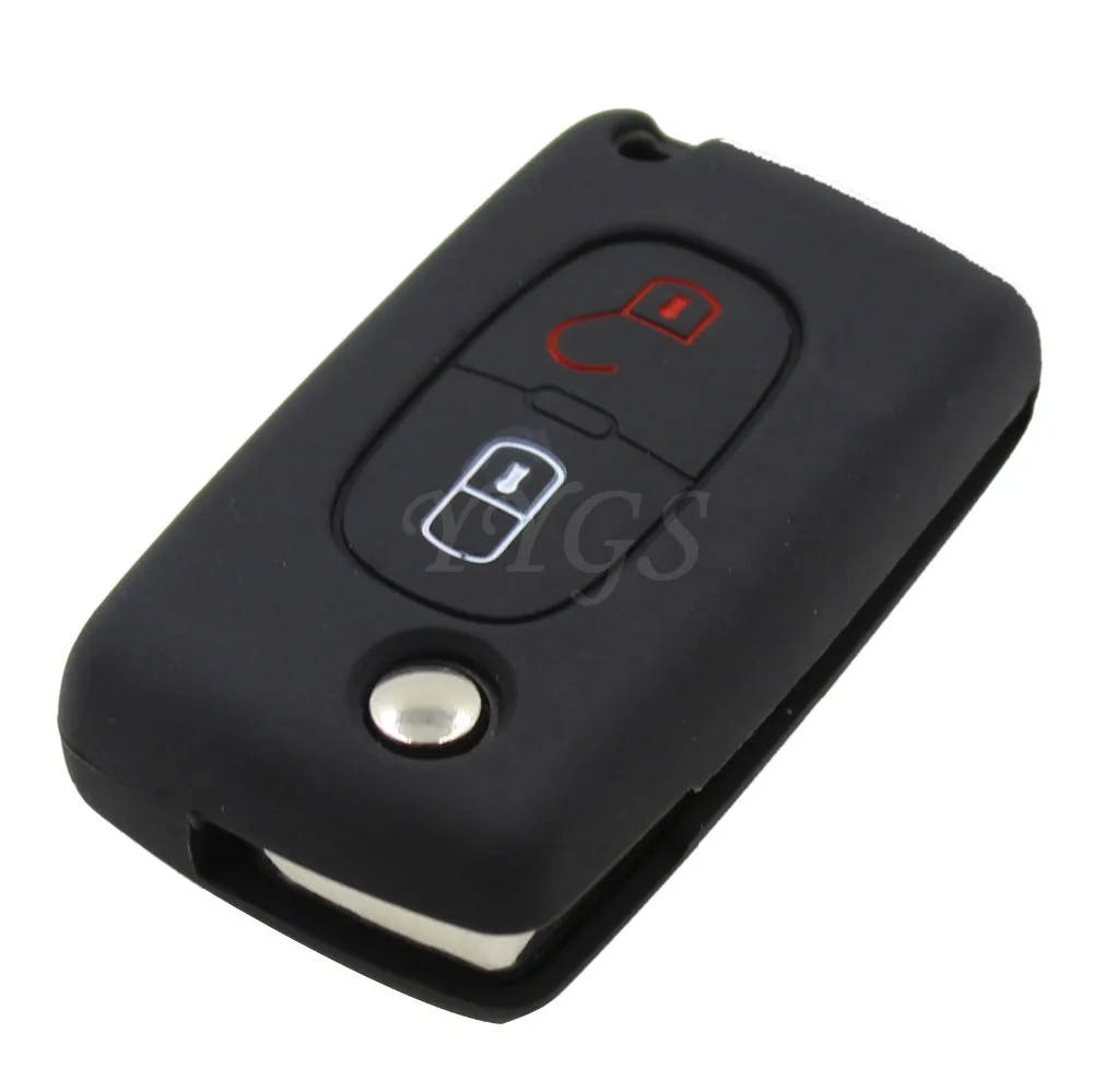 Силиконовый флип чехол с дистанционным управлением держатель для ключа 2 кнопок