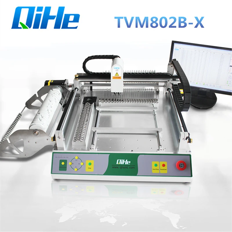 QIHE светодиодный аппарат TVM802B-X SMT палочки и место машина, светодиодный производственная линия