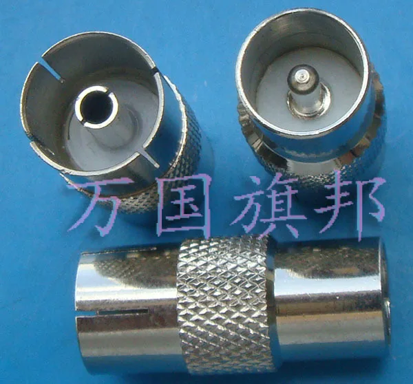 Бесплатная Доставка. телевизионной антенны разъем ТВ мужской женский сквозной