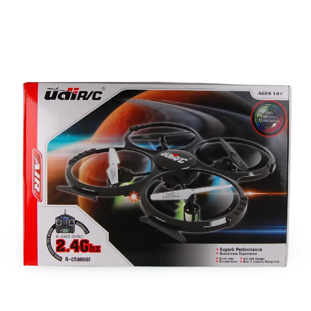 UDI U818A 2 4 GHz CH 6 Axis Gyro RC Квадрокоптер с камерой RTF режим (1 шт. батарея) Дрон детский