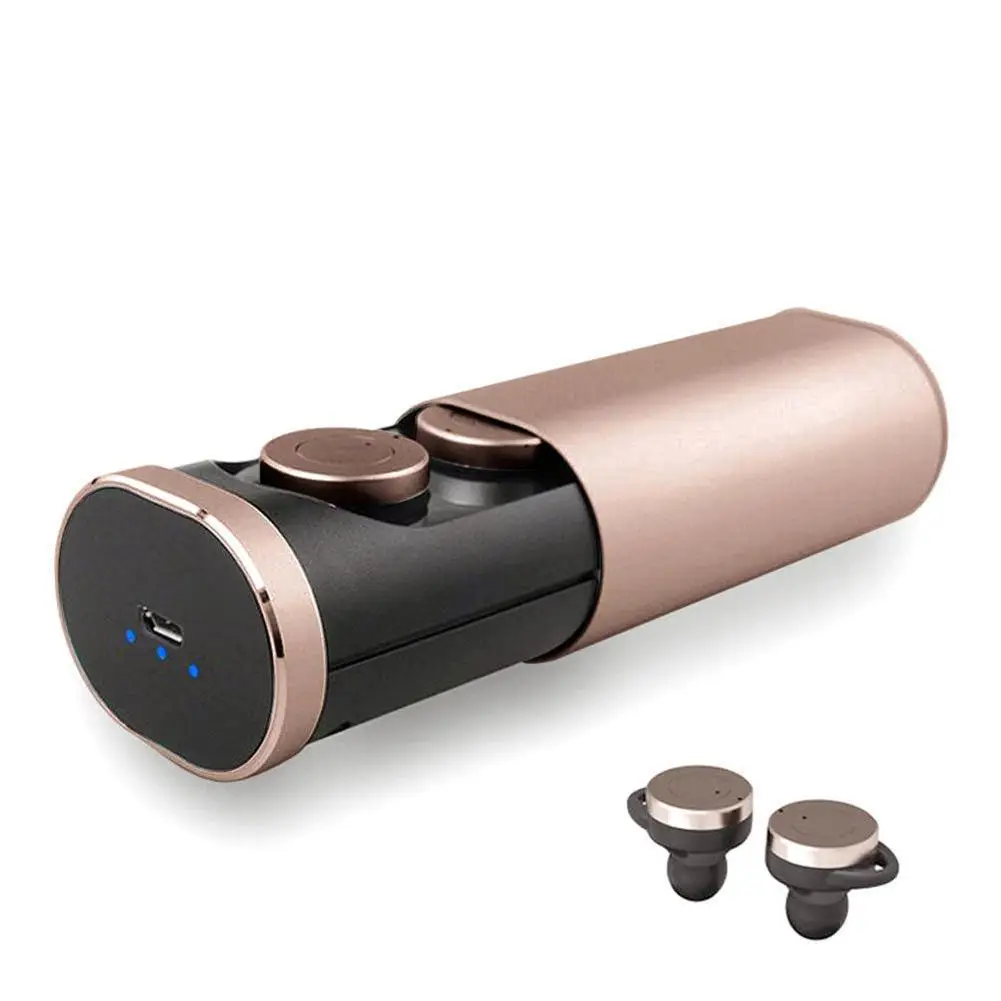 Rose Gold TWS-B1, беспроводные бинауральные стерео наушники Bluetooth, автомобильные спортивные наушники-вкладыши, мини супер маленький наушник, универсальные аксессуары для телефонов - Цвет: Rose Gold
