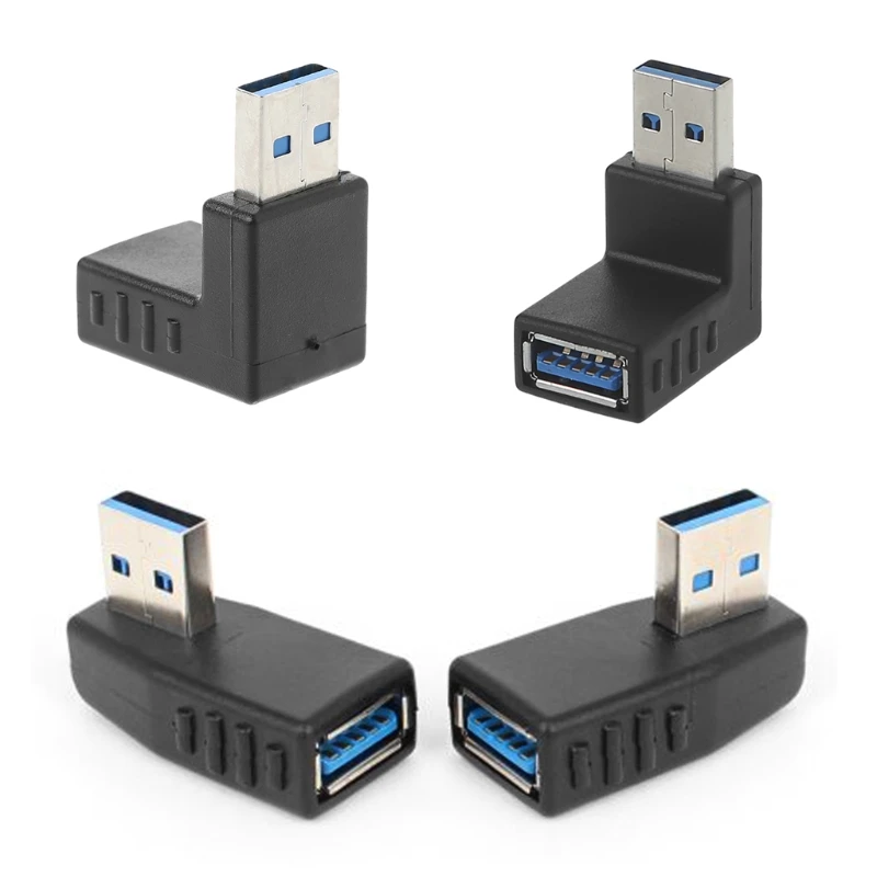 2021 новинка размеры от 90 градусов левый и правый угол USB 3 0 A адаптер Папа мама