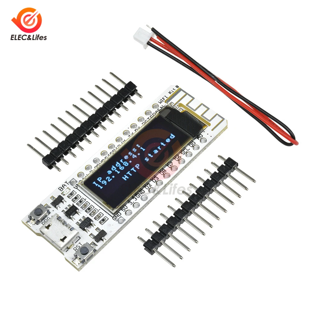 Плата для разработки 0 96 дюйма с синим OLED дисплеем CP2014 ESP8266 Wi Fi беспроводным
