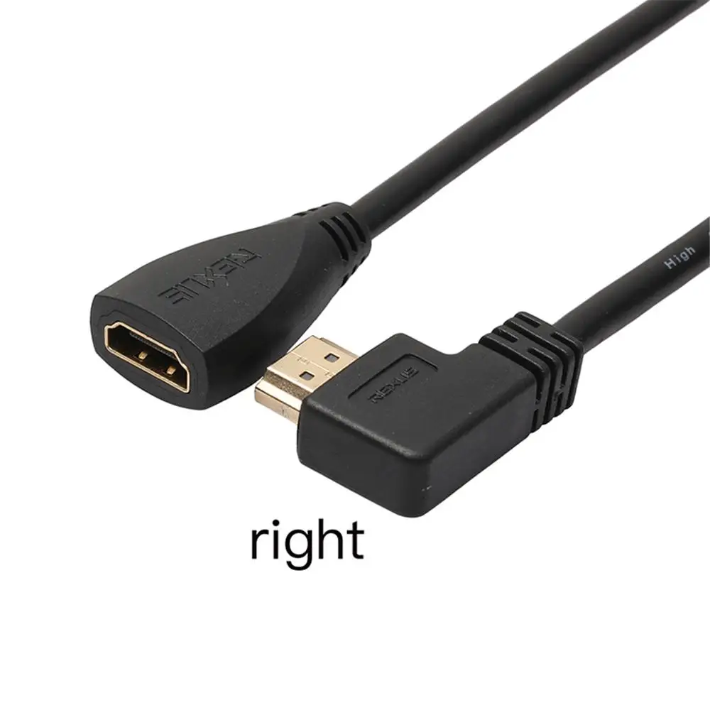 REXLIS Позолоченные 90 градусов влево/вправо HDMI кабель-удлинитель мужчин и женщин V1.4