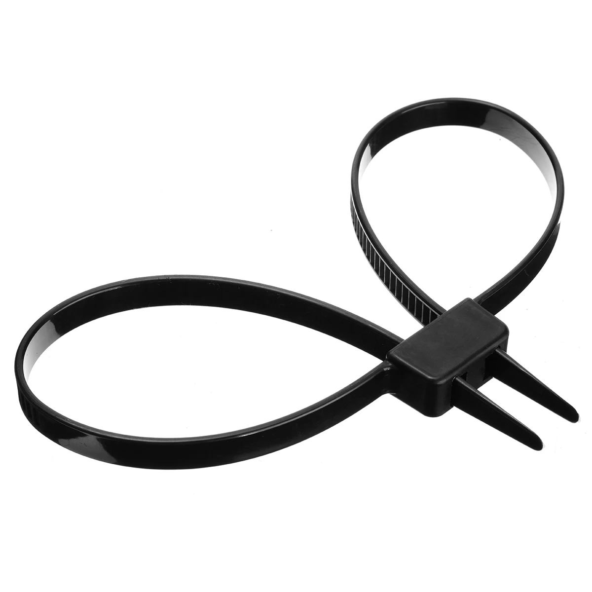 Mayitr 10pcs/lot Double Flex Cuff Wire Self-Locking 12mmx700mm Black Nylon Plastic Network Cable Wire Zip Tie Cord Strap Zip