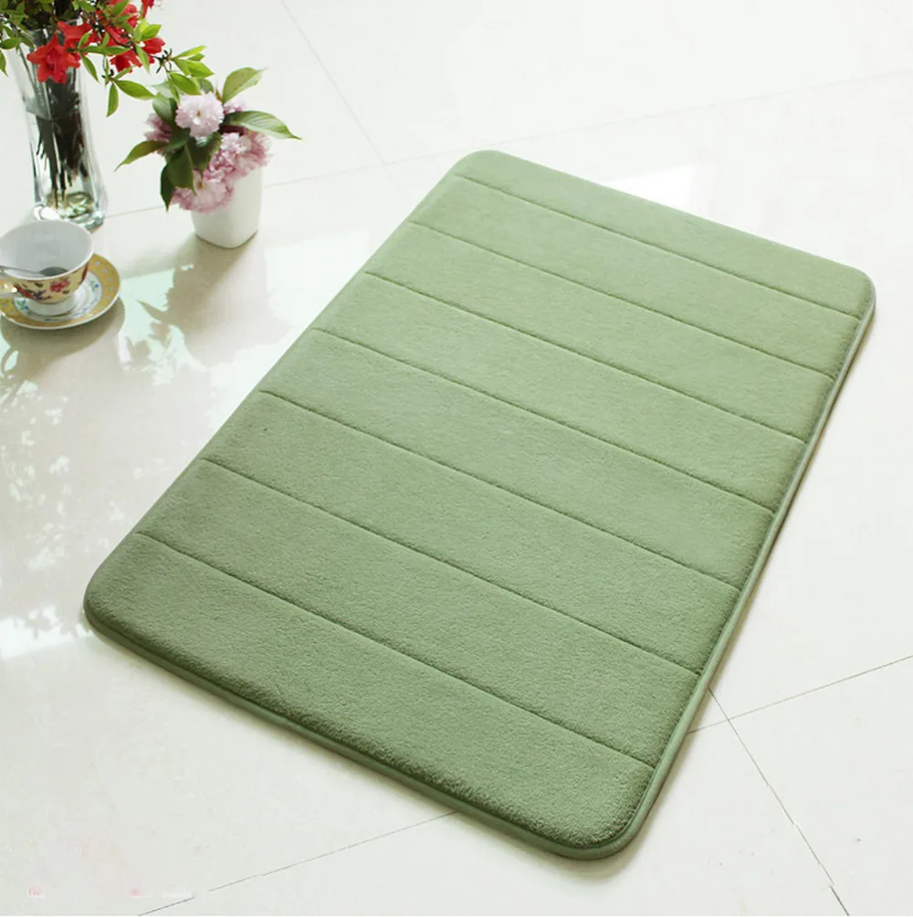 NiceRug Top Quality Memory Foam Water-absorbing Non-Slip Soft Striped Bath Mat Carpet Floor Mats Luxurious Ru | Дом и сад