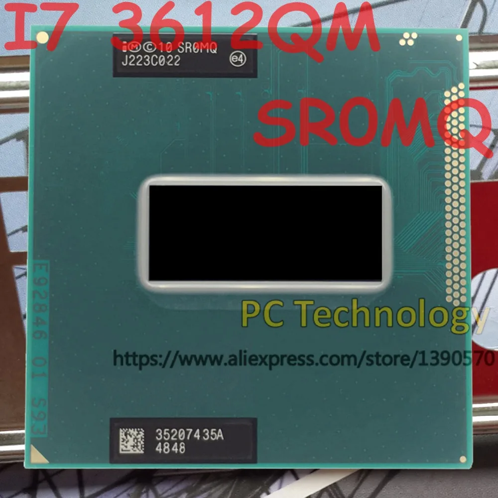 Оригинальный процессор Intel Core I7 3612QM SR0MQ 2 1 ГГц 3 L3 = 6M четырехъядерный Бесплатная