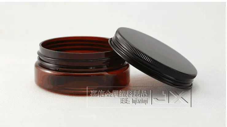 Free Shipping 50g/ml Dark Brown Plastic Flat Bottle Jar Aluminum Screw lid Butter Pomade Bath Salt Small Sample Packing Bottles | Красота и
