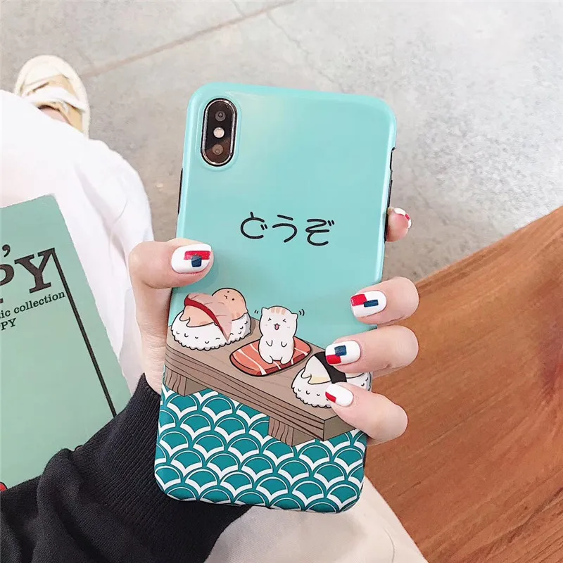 LANCHE Soft Silicone Coque Phone Case For iPhone 7 X XR XS Max Cute Cat Cartoon Cover Funda 6 6s 8 Plus |