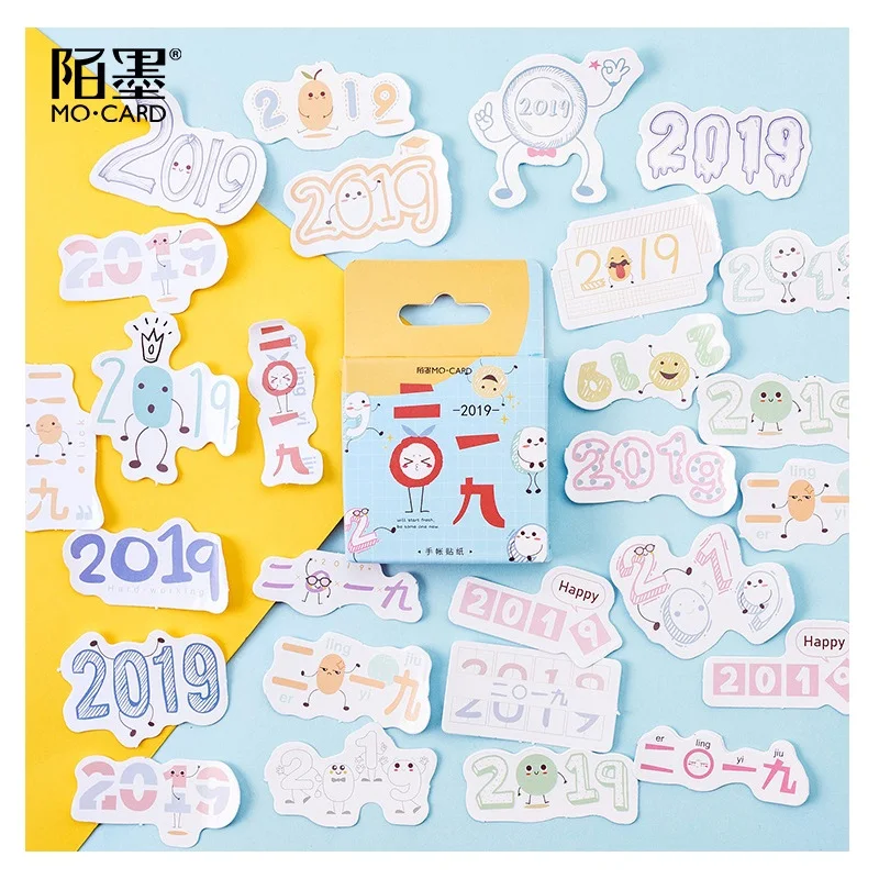 46 шт./компл. Kawaii 2019 наклейка на день декоративные наклейки для мобильных