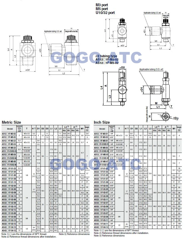 Тип SMC Высокое Качество фурнитуры AS2301F 03 06S ДН 6 мм нить Rc3/8 универсальный тип