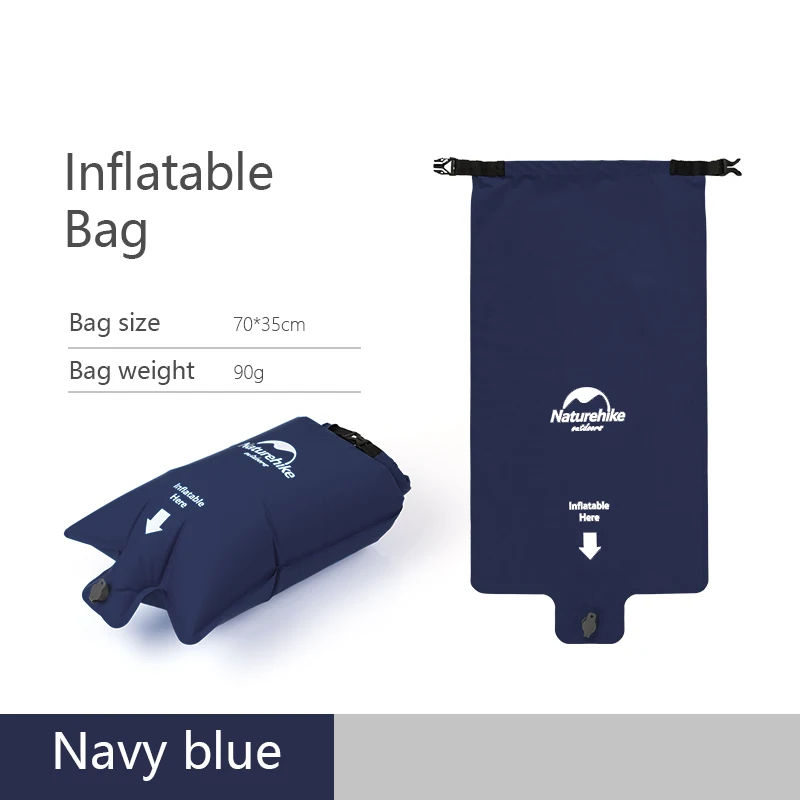 Naturehike нейлон ТПУ коврик легкий влагостойкий Air коврики деревьев портативный надувные матрас, кемпинг коврики NH19Z032-P - Цвет: Navy Inflatable bag